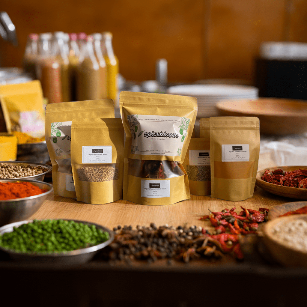 Buy Organic Spices, herbs, seeds, nuts online in NZ with Spicebloom NZ
