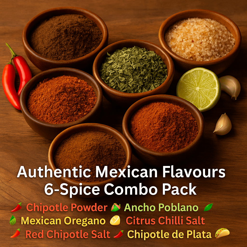 Authentic Mexican Flavours – 6 Spice Combo Pack | SpiceBloom NZ - Spice Bloom