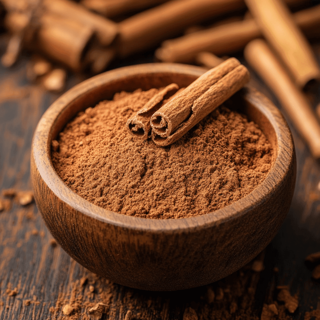 SpiceBloom Vietnamese cassia cinnamon powder for baking, desserts, curries, chai, coffee and warming spice blends.