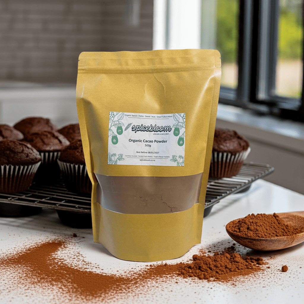 Organic Cacao Powder (Raw, Peruvian) – Pure & Nutrient - Rich | 500g & 1kg | SpiceBloom - Spice Bloom