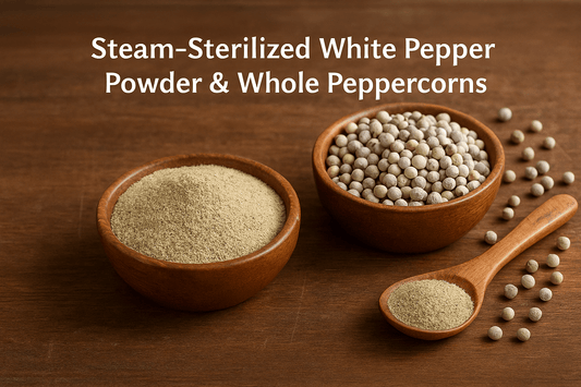 Steam-Sterilized White Pepper Powder & Whole Corns | Premium NZ Spice - Spice Bloom