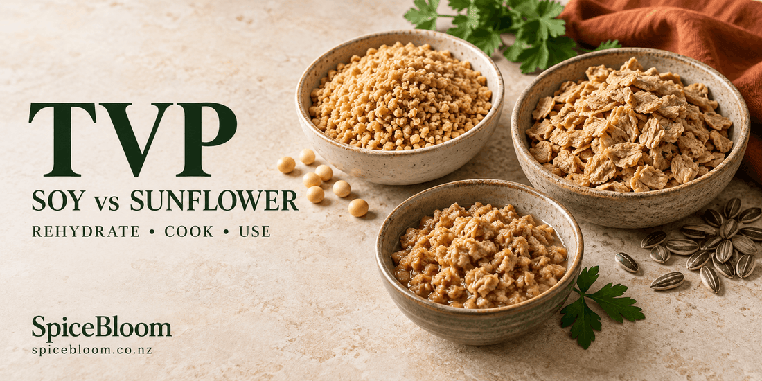 TVP NZ: Soy TVP vs Sunflower TVP — How to Rehydrate, Cook & Use It - Spice Bloom