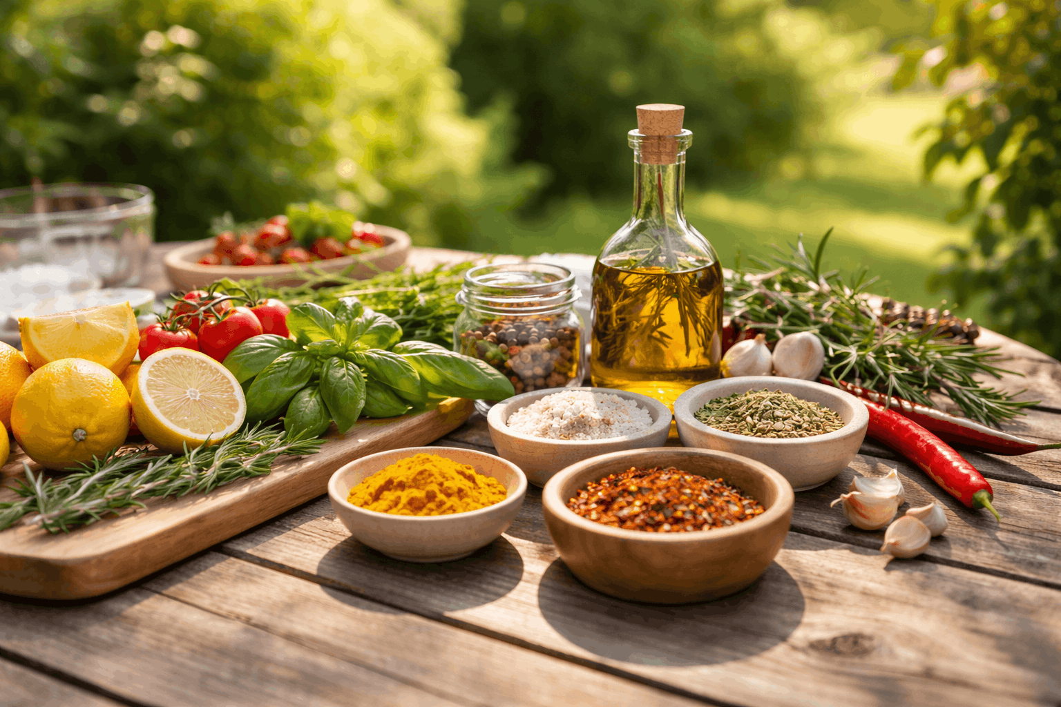 Organic Spices from Spicebloom on a table