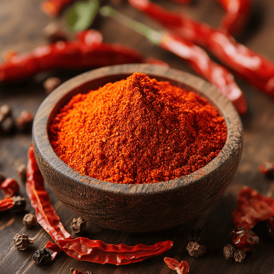 SpiceBloom cayenne pepper from India with 60,000–90,000 SHU heat for curries, sauces, soups, marinades and seasoning blends.