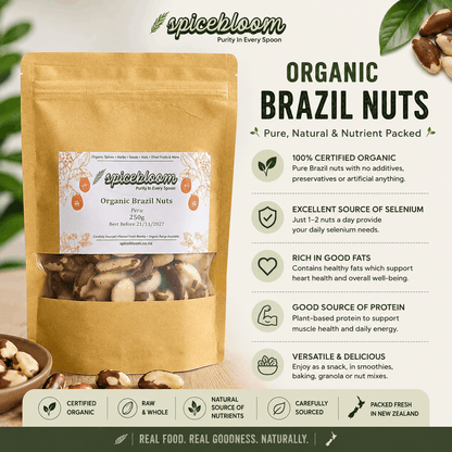 Organic Brazil Nuts from Peru | SpiceBloom NZ - Spice Bloom