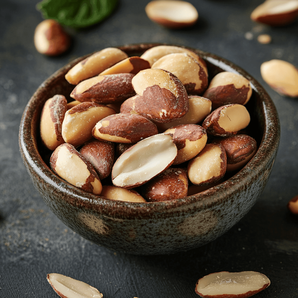 SpiceBloom certified-organic Brazil nuts from Peru for moderate snacking, trail mixes, granola, baking and homemade nut-and-date bites.