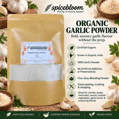 Organic Garlic Powder – Bold Aroma & Pure Flavour | SpiceBloom NZ - Spice Bloom