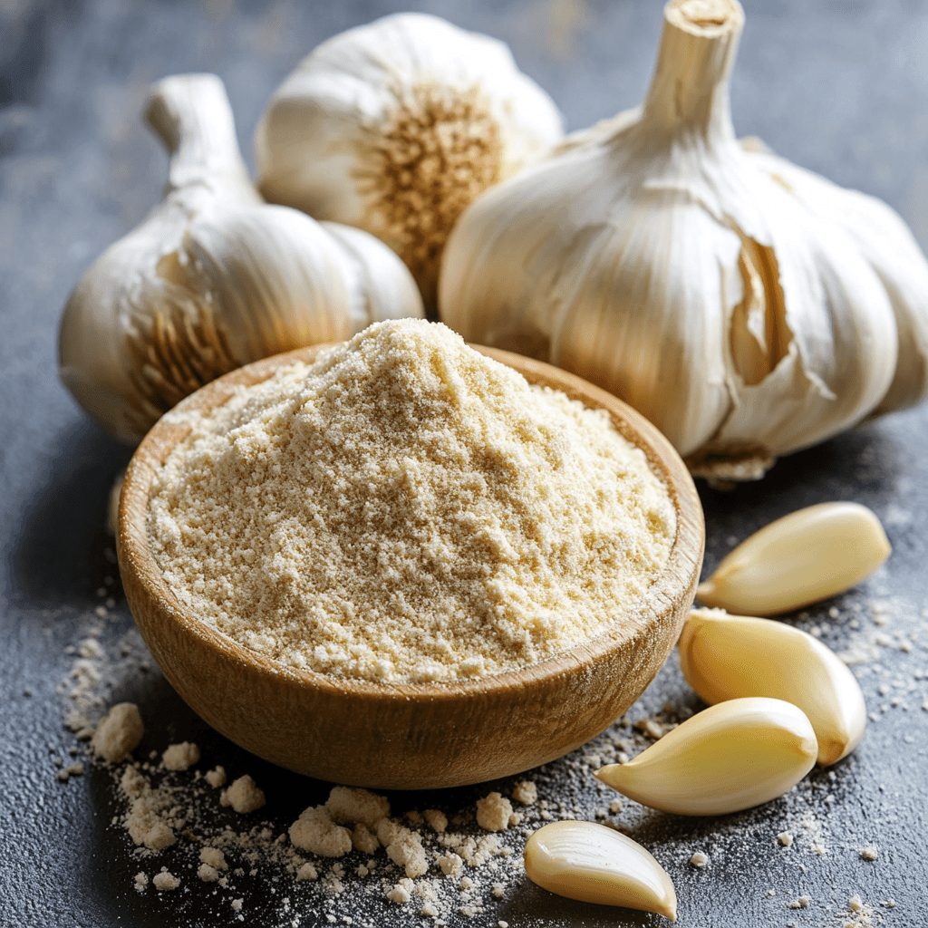SpiceBloom certified-organic garlic powder from Gujarat, India, for curries, soups, marinades, garlic butter, roasted vegetables and spice blends.
