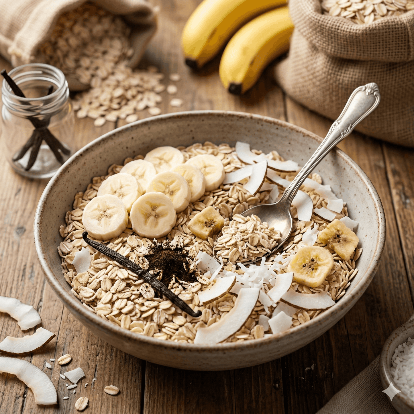 Organic Oats - Banana, Vanilla & Coconut 500g | SpiceBloom - Spice Bloom