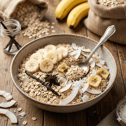 Organic Oats - Banana, Vanilla & Coconut 500g | SpiceBloom - Spice Bloom