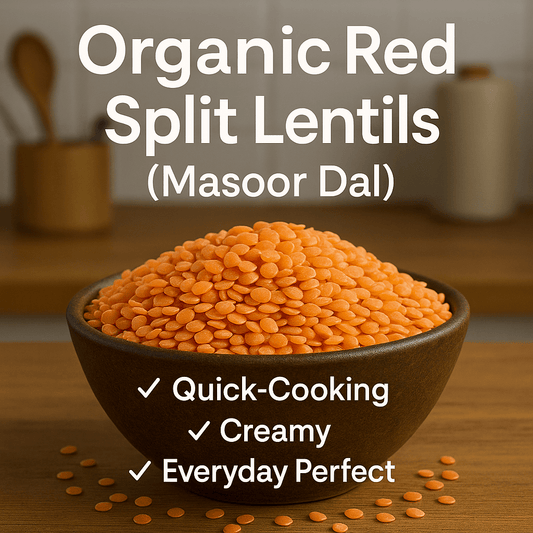 Organic Red Split Lentils (Masoor Dal) – Quick - Cooking & Creamy | SpiceBloom - Spice Bloom