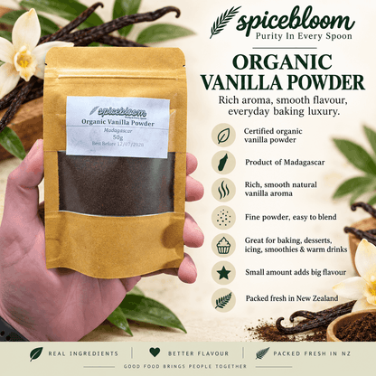 Organic Vanilla Powder | A-Grade 100% Pure | Madagascar Bourbon | SpiceBloom - Spice Bloom