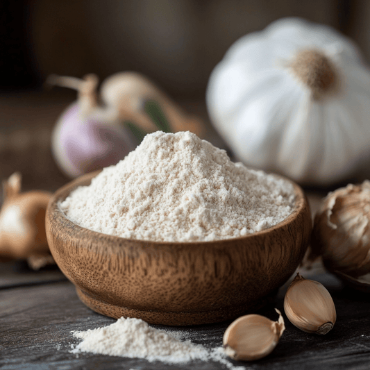 A close-up view of SpiceBloom's premium finely ground onion powder, a pure and versatile seasoning that adds instant savoury flavour to meals without added salt.